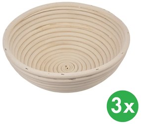 Ošatka guľatá, ratan, priemer 25 cm, 3 ks