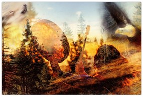 Obraz - Šamanský motív (90x60 cm)