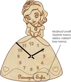 SENTOP | Drevené hodiny pre deti - Princezná s menom | SENTOP PR0440 PR0440 analógové