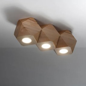 Sollux SL.1010 - Stropné svietidlo WOODY 3xGU10/40W/230V