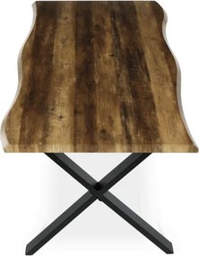 Jedálenský stôl 180x90 cm HT-F4318 OLW stare drevo / čierne nohy