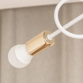 Prisadený luster OXFORD 3xE27/15W/230V zlatá/biela