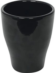Obal na kvetináč keramický Carly Ø 8 x 10 cm čierny