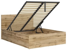 Manželská posteľ 140 cm BRW Tetrix 8 (dub wotan) (s roštom) (s úl. priestorom). Vlastná spoľahlivá doprava až k Vám domov. 1098490