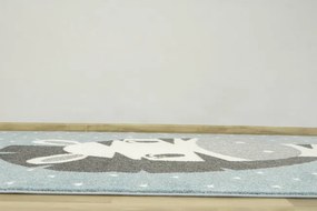 Detský koberec Lima C885A Zebra modrý / krémový