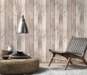 Vliesové tapety na stenu IMITATIONS 2 10200-11, rozmer 10,05 m x 0,53 m, dosky svetlo hnedo-krémové, Erismann