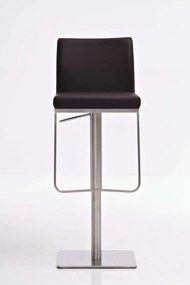 Barová stolička Pamela nerez - Hnedá