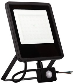 MAXLED LED Vonkajší reflektor so senzorom LED/50W/230V 4000K IP65 čierna MX0211