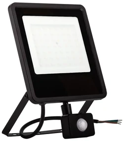 MAXLED LED Vonkajší reflektor so senzorom LED/50W/230V 4000K IP65 čierna MX0211
