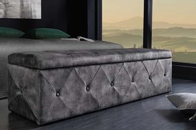 Dizajnová lavica Spectacular 140 cm antik sivá