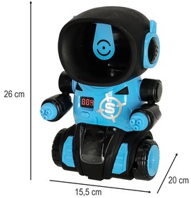 Arkádová hra s robotickým terčom KIK – 2 pištole, 24 penových loptičiek, LCD displej