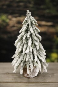 Biely zasnežený stromček 27cm