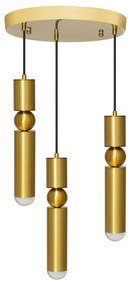 Toolight - Závesná stropná lampa 3xG9 APP471-3CP, zlatá, OSW-00905