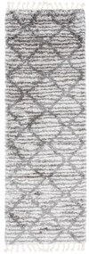 Kusový koberec shaggy Atika sivý atyp 70x200cm