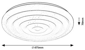 Rabalux 71018 stropné LED svietidlo Katina, 36 W, biela