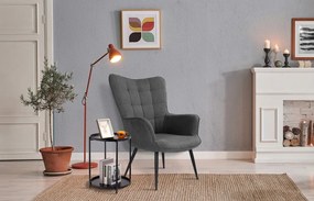 Kreslo Victoria, šedá látka