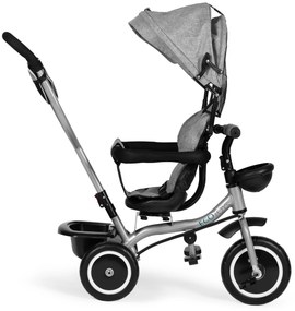 Trojkolka 2v1 otočné sedadlo a skladacia strieška - sivá ECOTOYS