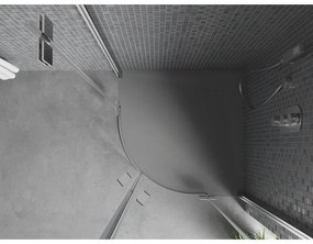 Mexen Bert, SMC štvrťkruhová sprchová vanička 90 x 90 cm, šedá, 4KR619090