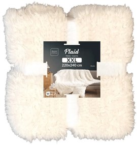 Krémová deka z umelej kožušiny 220x240 cm Mouton – douceur d'intérieur