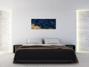 Obraz - Tmavo-modrý mramor (120x50 cm)
