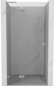 Mexen, Mexen Lunar L sprchové dvere 90 cm, transparentné, brúsený nikel - 834L-090-000-97-00-L