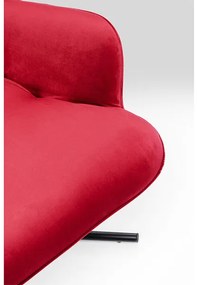 Oscar Velvet otočné kreslo červené
