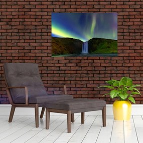 Obraz - Polárna žiara na Islande (90x60 cm)