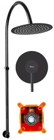 Sprchová sada čierna Lugano Rea P9301