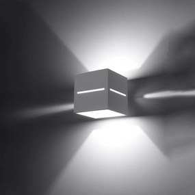 Nástenné svietidlo Lobo, 1x biele kovové tienidlo