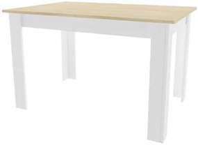 Jedálenský stôl VALDI 120x80 dub sonoma s bielymi nohami
