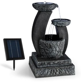 Blumfeldt Fantaghiro, záhradná fontána, solárny panel, 3 W, LED polyresín, vzhľad kameňa