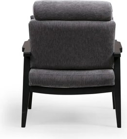 Křeslo Apollo z masivu šedé/černé