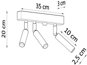 Bodové svietidlo EYETECH 3xG9/12W/230V čierna