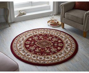 Červený okrúhly koberec 133x133 cm Sherbone - Flair Rugs