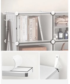 Modulárny regál s priehradkami BOXIFY biela