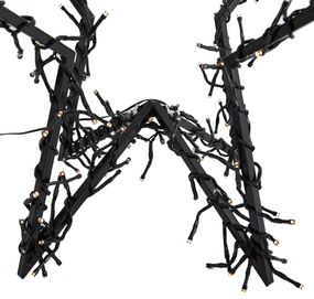 Vianočná hviezda čierna hviezda vrátane LED IP44 - Brilli