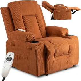 Masážne kreslo BOX Reclining Rudy Corduroy