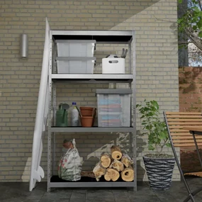 Outdoor sivý kovový regál, 180x100x38cm