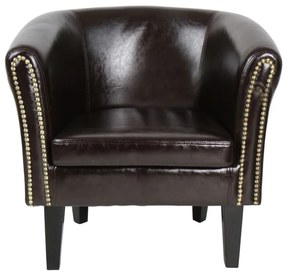 MIADOMODO Sada kresiel Chesterfield, 58 x 71 x 70 cm, hnedá