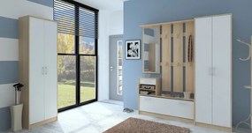 Predsieňová stena Vincent, dub sonoma/biela