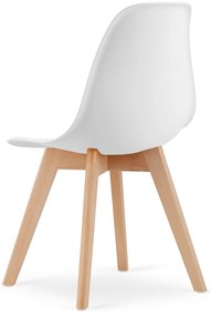 Jedálenský set 1 + 4, stôl RAMOD 100x60 cm biely/dekor dub + biela stolička KITO