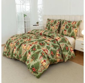 Obliečky z mikrovlákna CHRISTMAS PRESENTS zelené Rozmer obliečky: 70 x 90 cm | 140 x 200 cm