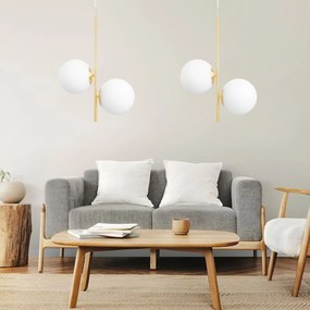 Toolight Toolight, závesné svietidlo 2xE27, G118-2CP, zlatá, OSW-09737