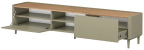 TV stolík Elivo 220 cm na nožičkách - eukalyptus / dub baltic dune