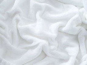 Plachta mikroplyš do postieľky 60 × 120 cm – biela
