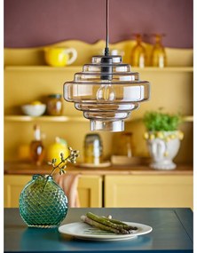 Hnedé závesné svietidlo so skleneným tienidlom ø 27 cm Ilua – Bloomingville