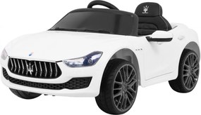 Ramiz Elektrické autíčko Maserati Ghibli na akumulátor biele + diaľkové ovládanie