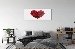 Obraz plexi Srdce z ruží 120x60 cm