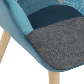 Kreslo patchwork s podnožkou AK-305B PWBL2