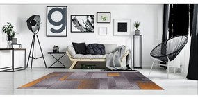 Koberec v okrovožltej a sivej farbe 80x160 cm Meteo – FD